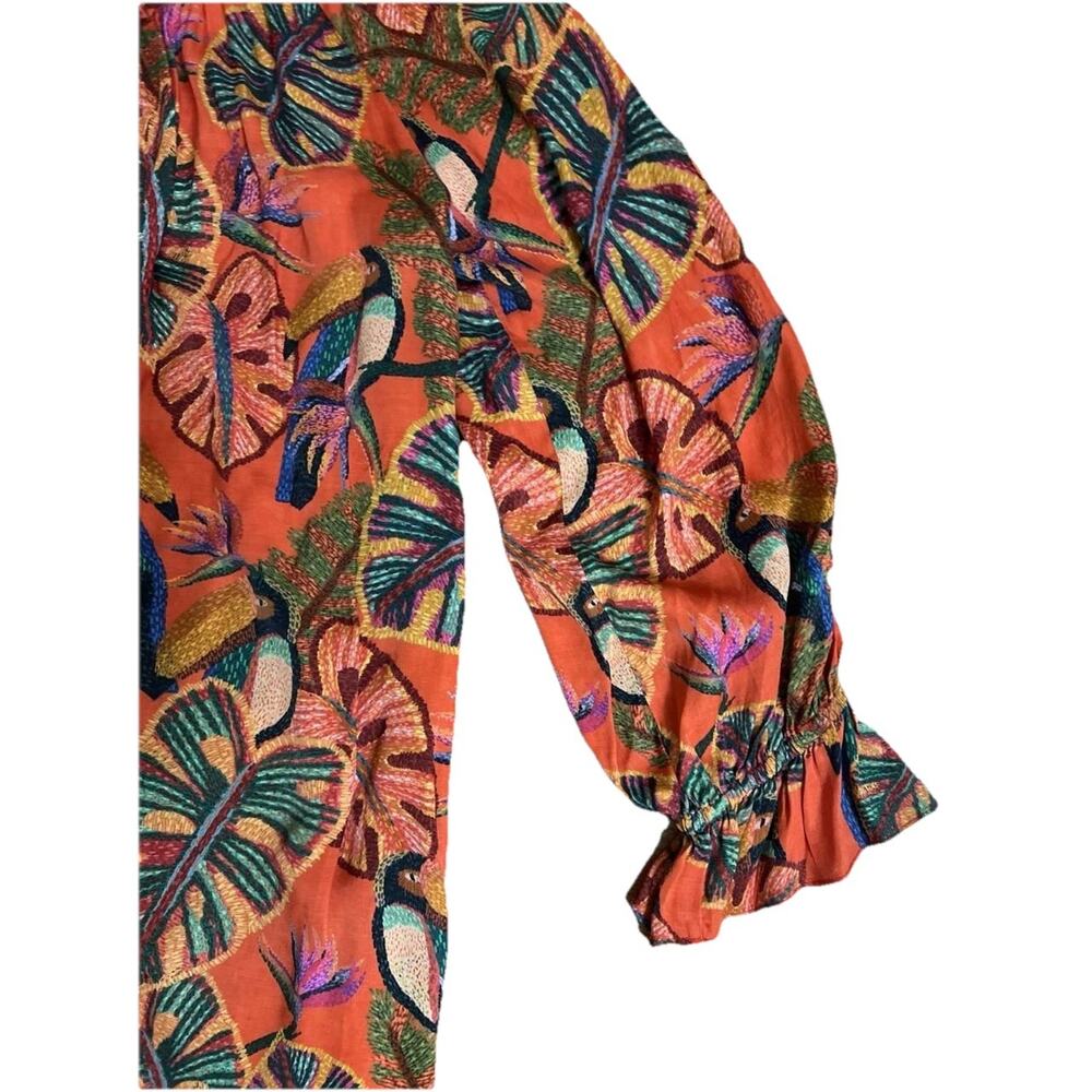 Farm Rio Anthropologie Dress One Shoulder Sz X-Large Multi A001897 - Picture 5 of 11